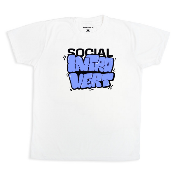 Social Introvert Spirit Print T-Shirt