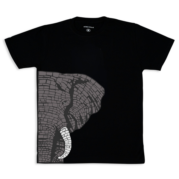 3D Elephant Illusion Print T-Shirt